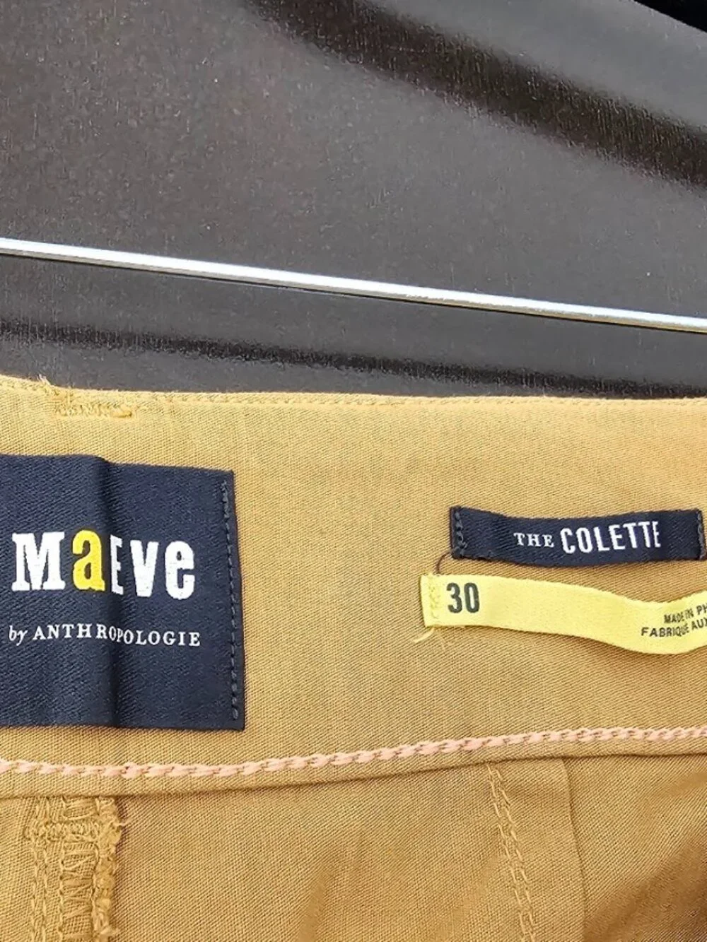 Anthropology Maeve The Colette Linen Blend Wide Leg Crop Pant Camel Tan Size 30 - Picture 8 of 9
